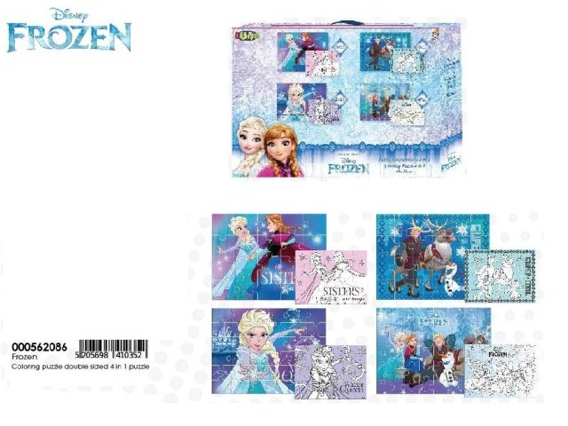PUZZLE 4 IN 1 20-24-36-48PCS 30X40CM FROZEN
