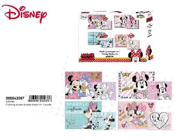 PUZZLE 4 IN 1 20-24-36-48PCS 30X40CM MINNIE