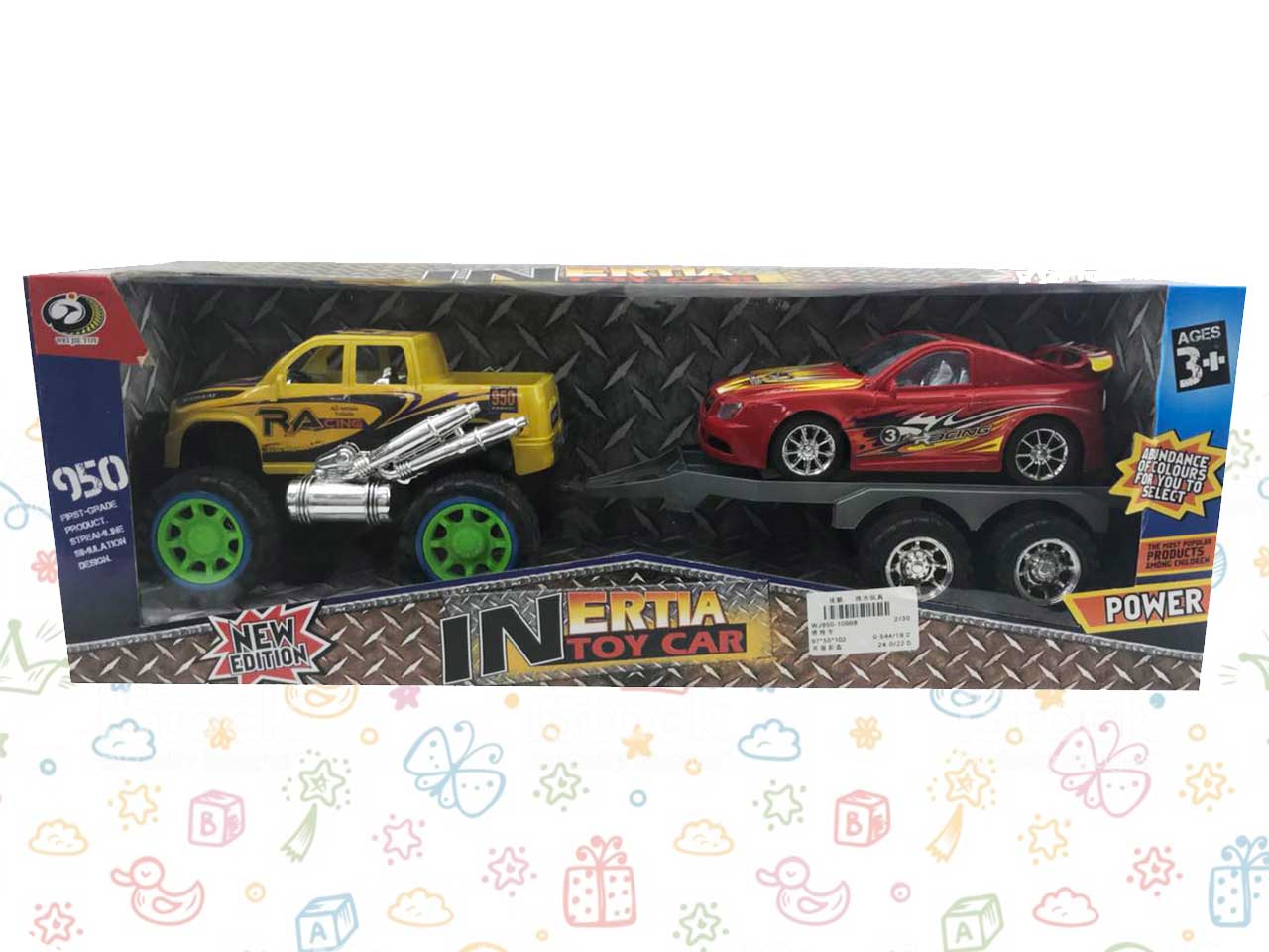 CAR FRICTION 2 PCS YELLOW-RED
