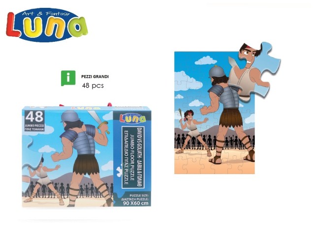 FLOOR PUZZLE 48PCS 90X60CM DAVID-GOLIATH  LUNA