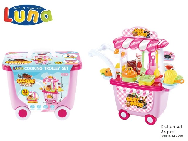IL TROLLEY DELLA CUOCA 25,5X16X22CM 34PCS LUNA