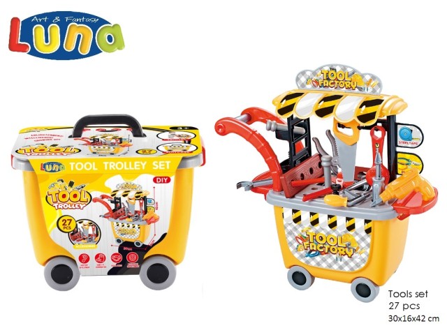 IL TROLLEY DEGLI ATTREZZI 25,5X16X22CM 34PCS LUNA