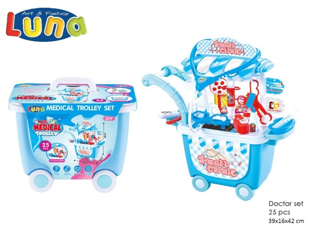 DOCTOR TROLLEY 25,5X16X22CM 34PCS LUNA
