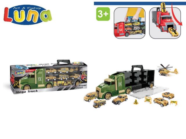 TIR CON RIMORCHIO 10PCS ARMY 42?15?10CM LUNA