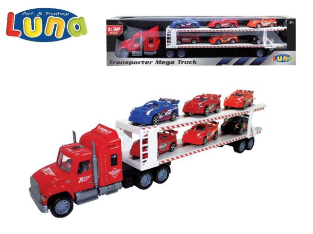 TIR CON RIMORCHIO A FRIZIONE 6PCS RACING 1:32 LUNA