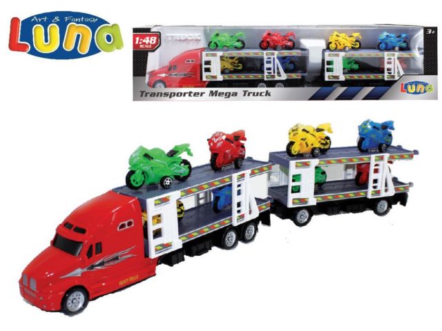 TIR CON RIMORCHIO A FRIZIONE  8 MOTORCYCLES 1:48 LUNA