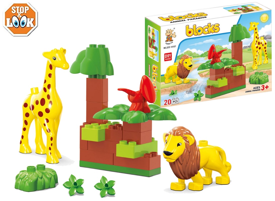 COSTRUZIONI ZOO SET 20PCS STOP & LOOK