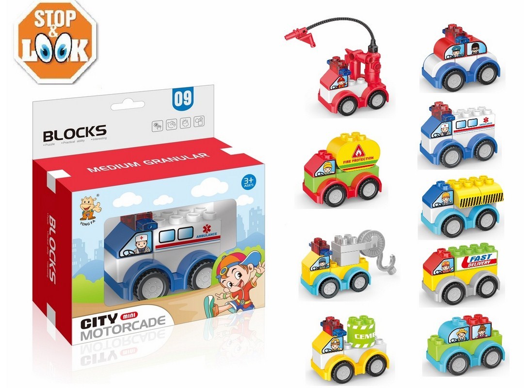 BLOCKS VEHICLES IN WINDOW BOX 9DESIGNS