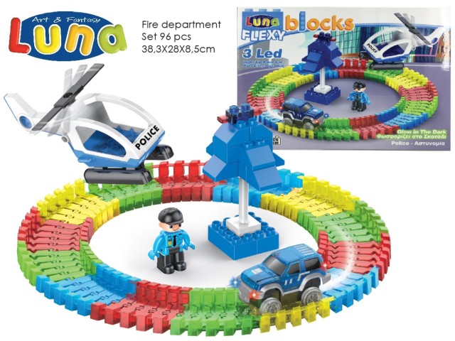 BLOCKS FLEXI 89PCS 38,3?28,2?8,5CM POLICE