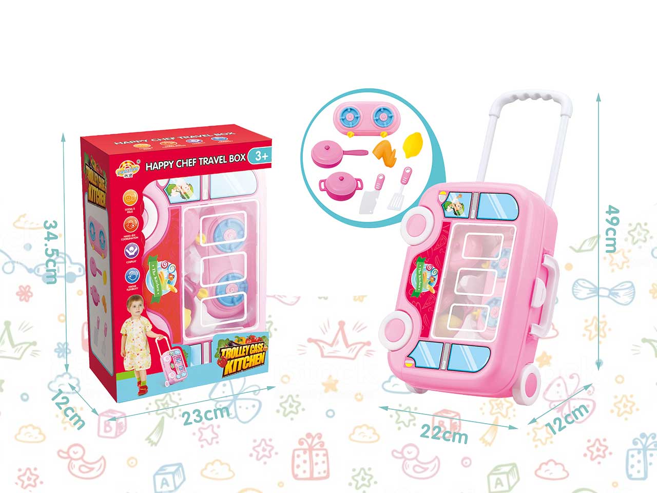 KITCHEN TROLEY SUITCASE 23?12?35(49) 9PCS LUNA