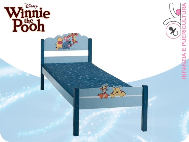 ARREDA CON GIOIA - Letto singolo Winnie the Pooh Blu - 198x78x85 cm