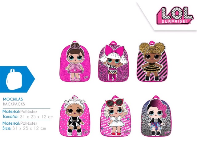 ZAINETTO OVALE31X25X12 CM LOL DOLL