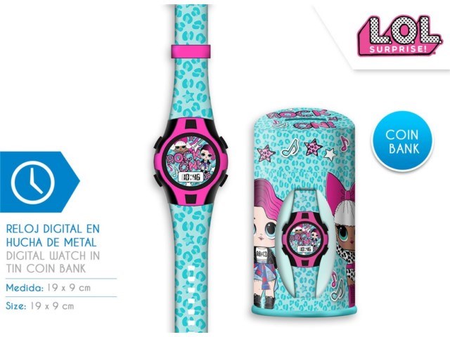 OROLOGIO SPORTIVO IN SCATOLA METALLICA LOL SURPRISE