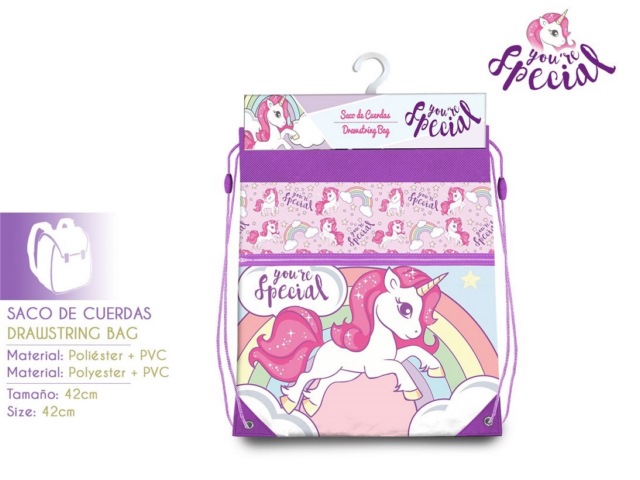 SACCA SPORT 42 CM UNICORNO