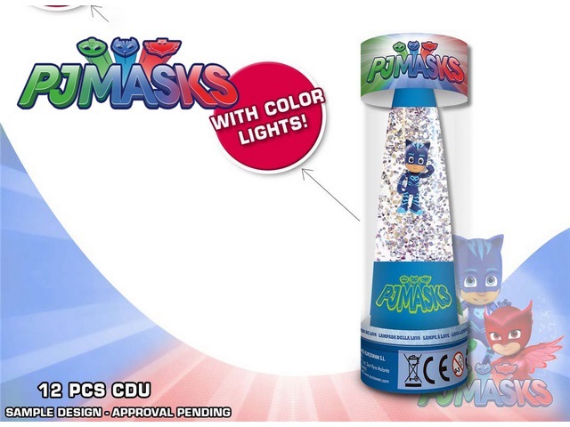 LAMPADA GLITTER DISPLAY 12U PJ MASKS