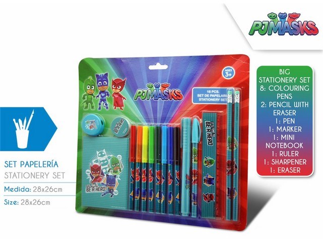 SET CARTOLERIA 16 PEZZI PJ MASKS