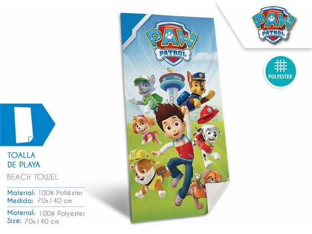 TELO MARE MICROFIBRA 140X70 CM PAW PATROL