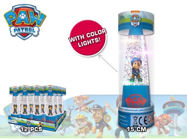 LAMPADA GLITTER PAW PATROL EN DISPLAY 12U