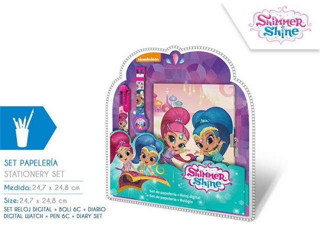 SET OROLOGIO DIGITALE + PENNA 6C + DIARIO SHIMMER AND SHINE