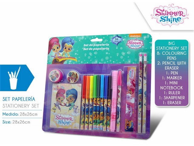 SET CARTOLERIA 16 PEZZI SHIMMER AND SHINE