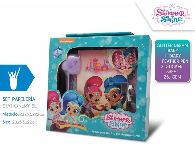 SET 5 PEZZI CARTOLERIA SHIMMER AND SHINE