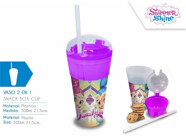 BICCHIERE CONTENITORE 2 IN 1 SHIMMER AND SHINE PH