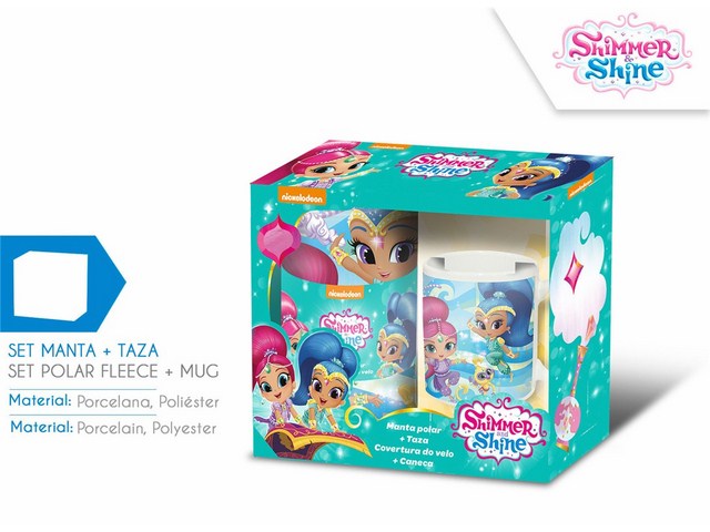 SET COPERTA IN PILE + TAZZA SHIMMER AND SHINE ( FINE SERIE )
