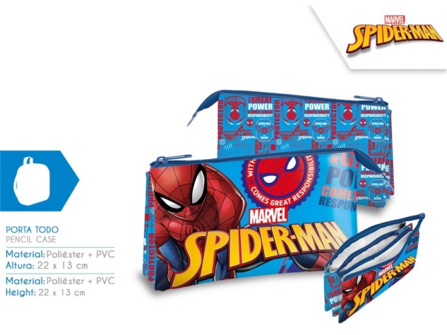 ASTUCCIO TRIPLO COMPARTO SPIDERMAN
