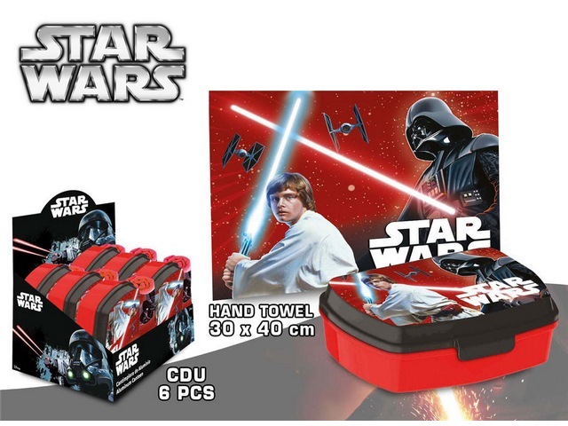 PORTACOLAZIONE+TOVAGLIETTA IN TESSUTO 30X40CM DISPLAY 6 PZ STAR WARS