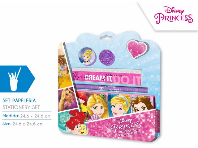 SET IN BLISTER 5PZS CANCELLERIA 3D PRINCESS