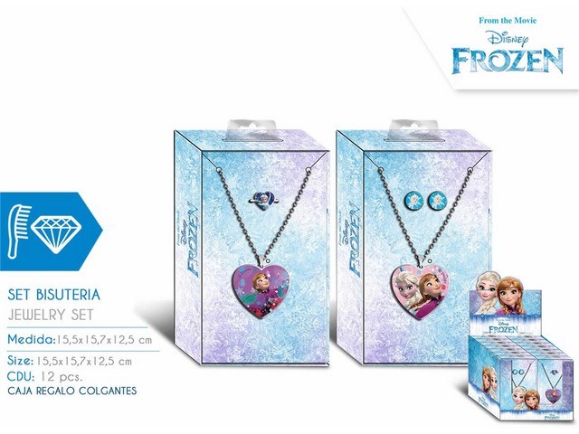 SCATOLA IN LEGNO REGALO COLG. E PENDIENT/ANILLO CDU12U FROZEN