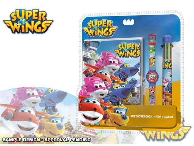 SET OROLOGIO + PENNA 6 COL. + DIARIO SUPER WINGS