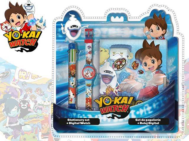 SET OROLOGIO + PENNA MULTI COLORI + DIARIO YO-KAI