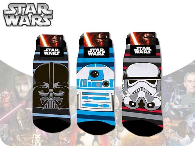 CALZINI CORTI STAR WARS 3 ASS.- 75% COT. 23% POLI. 2% ELA.