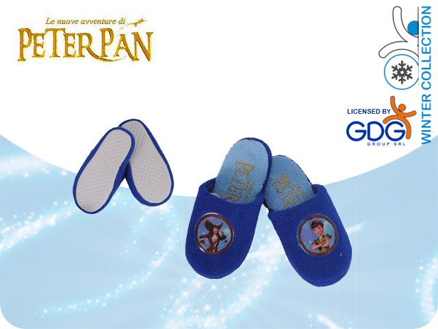 PANTOFOLA DELUXE C/SUOLA IN GOMMA PETER PAN TG 28/34
