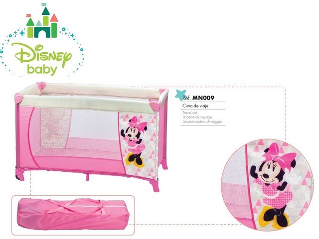 LETTINO VIAGGIO 120 X60 CON RUOTE MINNIE