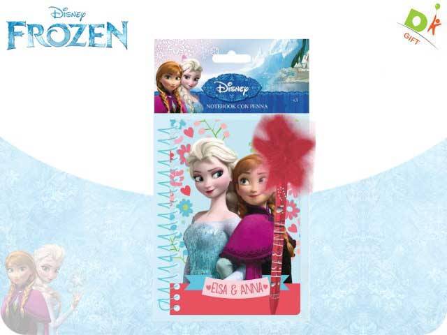 BLISTER NOTEBOOK E PENNA CON PIUMA FROZEN