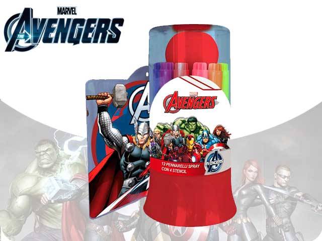 SET PENNARELLI AEROGRAFICI AVENGERS