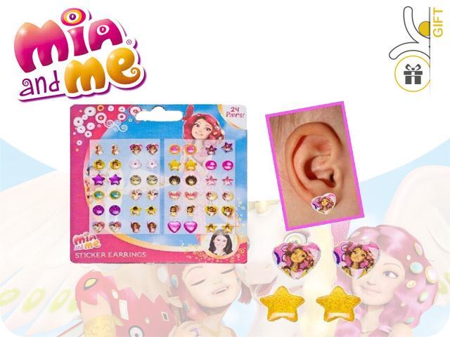 SET 24 ORECCHINI STICKER 12,5X12,5 CM MIA AND ME