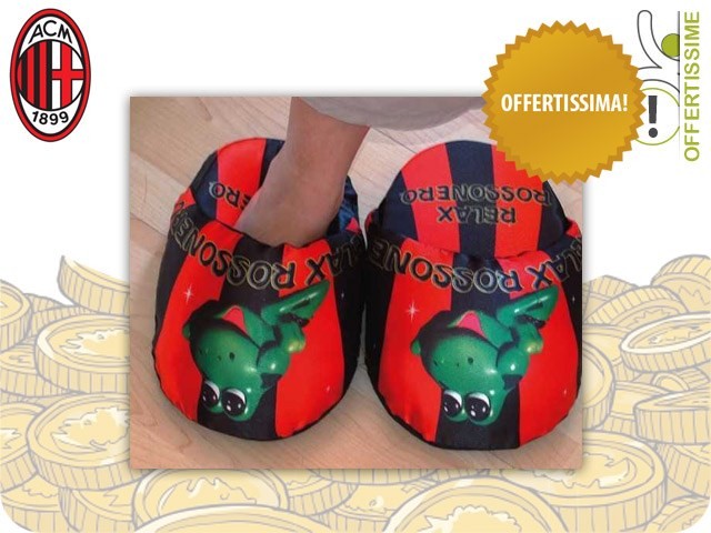 PANTOFOLE TESSUTO 40/45 ROSSONERI