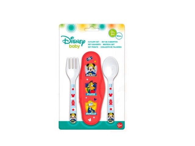 SET 2 POSATE CON BOX MICKEY BABY PH