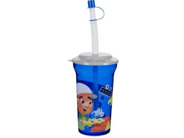 BICCHIERE SPORT C/CANNUCCIA HANDY MANNY 400ML PH
