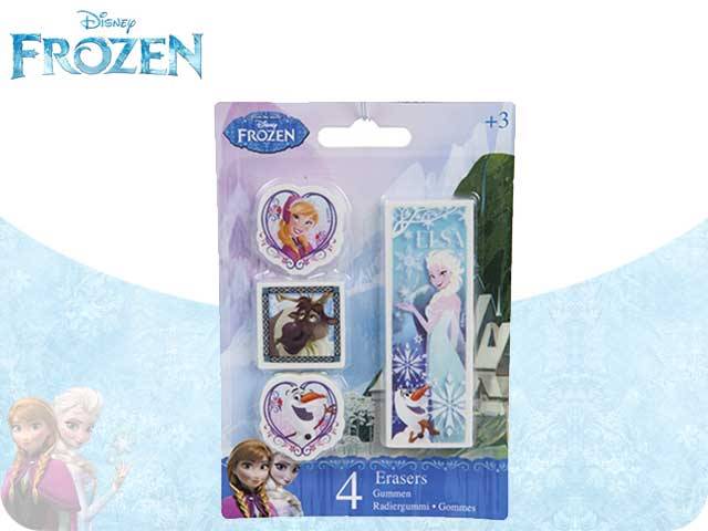 SET 4 GOMME PER CANCELLARE  FROZEN IN BLISTER