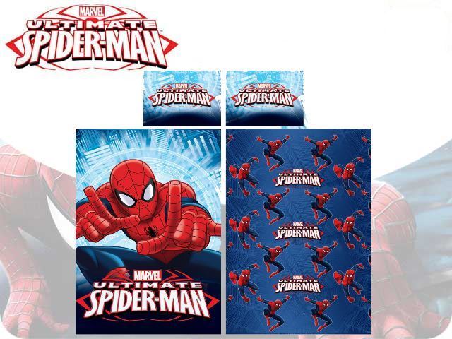 COMPLETO LETTO 3 PZ SPIDERMAN 100%COTONE (SOPRA+SOTTO+FEDERA)