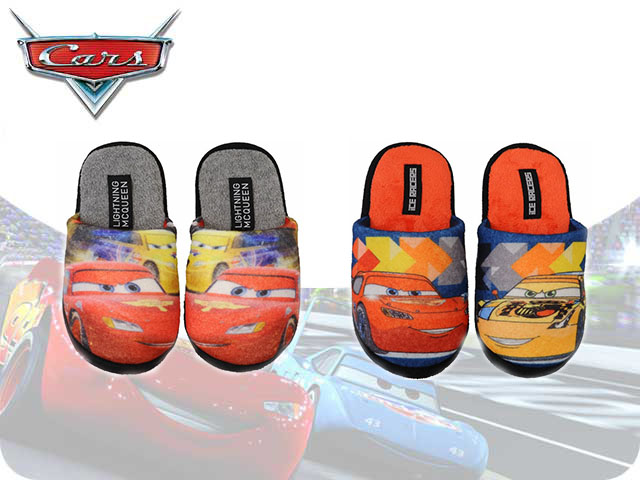PANTOFOLE 100% POLYESTER (2 COLORI TG.25/32) CARS