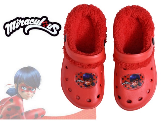 CLOGS CON PELLICCIA 100% EVA TG. 24/35 LADYBUG