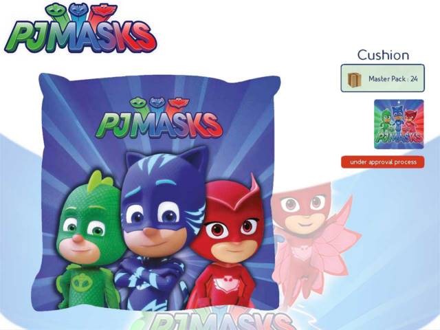 CUSCINO PJ MASKS 40CM QUADRATO 100% MICROFIBRA